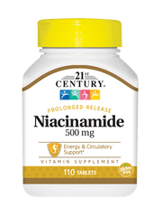 Вітамін В3 Ніацинамід Niacinamide 21st Century 500 мг 110 таблеток