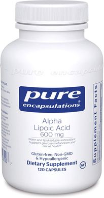 Альфа-ліпоєва кислота Alpha Lipoic Acid Pure Encapsulations 600 мг 120 капсул