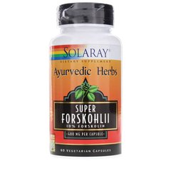 Фотография - Форсколин Ayurvedic Herbs Super Forskohlii Solaray 400 мг 60 капсул