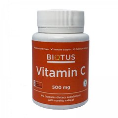Фотография - Вітамін С Vitamin C Biotus 500 мг 60 капсул
