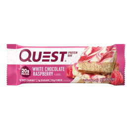 Фотография - Протеиновый батончик Quest Bar Quest Nutrition белый шоколад малина 60 г
