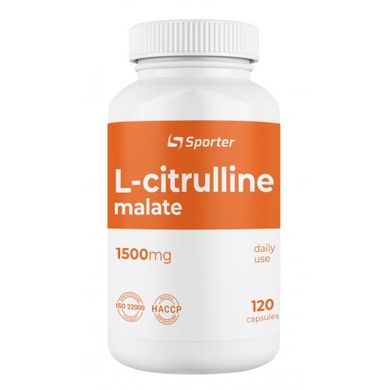 Цитрулін L-Citruline Malate Sporter 1500 мг 120 капсул