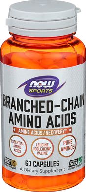 BCAA аміно Branched Chain Amino Now Foods 60 капсул