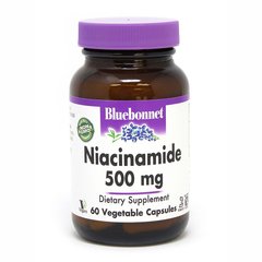 Вітамін В3  Ніацинамід Niacinamide Bluebonnet Nutrition 500 мг 60 капсул