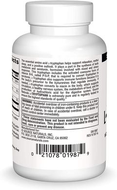 Триптофан коферментный L-Tryptophan with Coenzyme B-6 Source Naturals 500 мг 60 таблеток