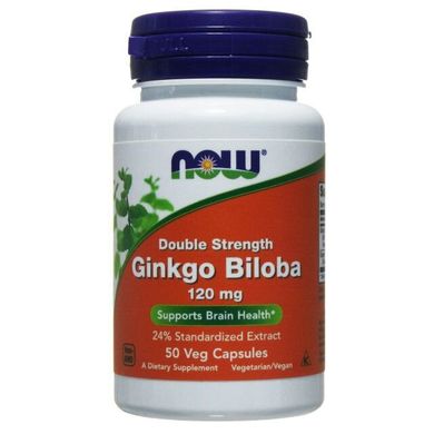 Фотография - Гинкго Билоба Ginkgo Biloba Now Foods 120 мг 50 капсул
