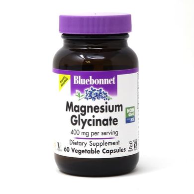 Магній глицинат Magnesium Glycinate Bluebonnet Nutrition 400 мг 60 капсул