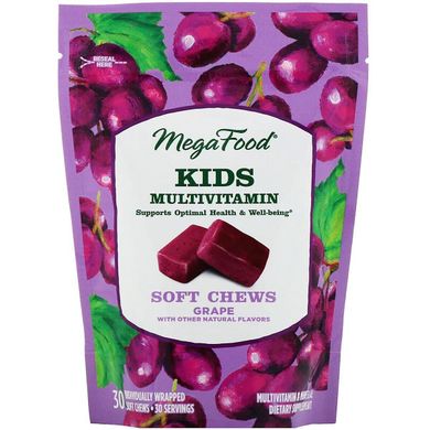 Фотография - Витамины для детей Kid's One Daily Multi MegaFood виноград 30 жевательных конфет