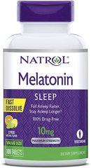 Фотография - Мелатонин Melatonin Fast Dissolve Natrol цитрус 10 мг 100 таблеток