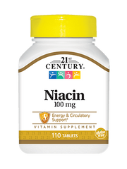 Вітамін В3 Ніацин Niacin 21st Century 100 мг 110 таблеток
