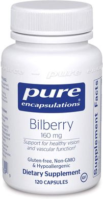 Чорниця Bilberry Pure Encapsulations 160 мг 120 капсул