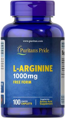 L-аргинин L-Arginine Puritan's Pride 1000 мг 100 каплет