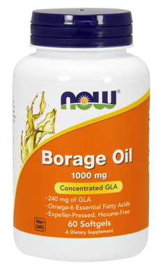 Олія огірочника Borage Oil Now Foods 1000 мг 60 капсул