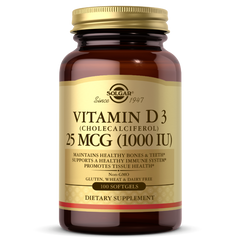 Фотография - Витамин D3 Vitamin D3 Solgar 25 мкг 1000 МЕ 100 капсул