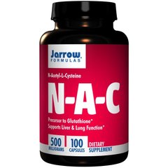 Фотография - Ацетилцистеїн N-A-C N-Acetyl-L-Cysteine Jarrow Formulas 500 мг 100 капсул