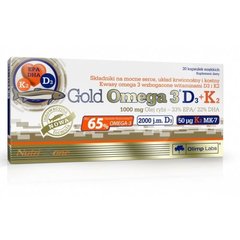 Фотография - Омега 3 рыбий жир Gold Omega 3 D3+K2 Olimp Nutition 30 капсул