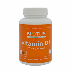 Фотография - Вітамін D3 Vitamin D3 Biotus 1000 МЕ 60 капсул