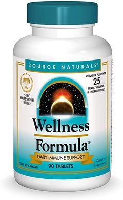 Фотография - Комплекс лікарських рослин Wellness Formula Source Naturals 90 таблеток