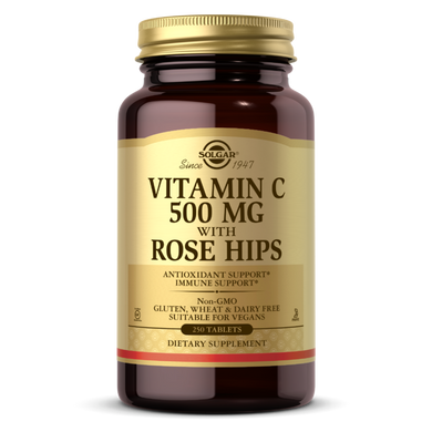 Фотография - Витамин С с шиповником Vitamin C With Rose Hips Solgar 500 мг 250 таблеток