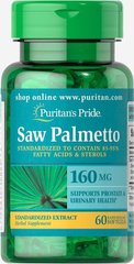 Со пальметто Saw Palmetto Puritan's Pride 160 мг 60 капсул
