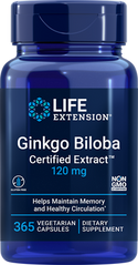 Фотография - Гінкго Білоба Ginkgo Biloba Life Extension екстракт 120 мг 365 капсул
