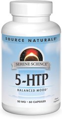 5-HTP 5-гідрокси L-триптофан Source Naturals 50 мг 60 капсул