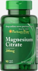 Магний цитрат Magnesium Citrate Puritan's Pride 200 мг 90 капсул