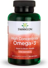 Фотография - Омега-3 високої концентрації High Concentrate Omega-3 EFAs Swanson 720 мг 120 капсул