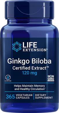Фотография - Гінкго Білоба Ginkgo Biloba Life Extension екстракт 120 мг 365 капсул