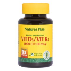 Фотография - Витамин D3 и К2 Vit D3/Vit K2 Nature's Plus 1000 МЕ/100 мкг 90 капсул