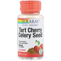 Екстракт вишні і насіння селери Tart Cherry Celery Seed Solaray 620 мг 60 капсул