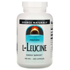 Лейцин L-Leucine Source Naturals 500 мг 240 капсул