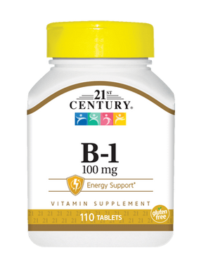 Вітамін В1 Тіамін Vitamin B1 21st Century 100 мг 110 таблеток