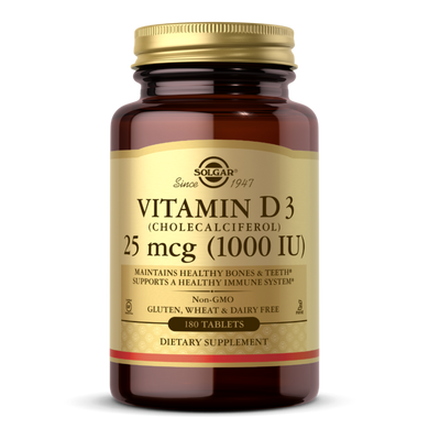 Фотография - Вітамін D3 Vitamin D3 Solgar 25 мкг 1000 МО 180 таблеток
