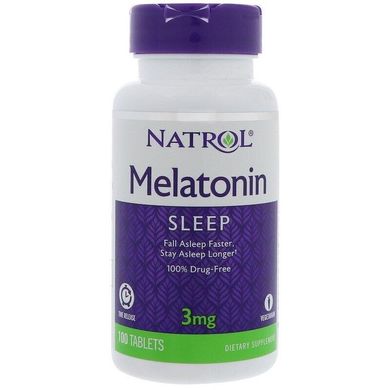 Фотография - Мелатонін Melatonin Time Release Natrol 3 мг 100 таблеток