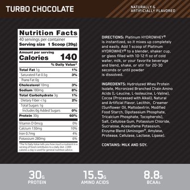 Фотография - Протеїн Platinum Hydrowhey Optimum Nutrition шоколад 795 г