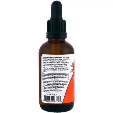 Фотография - Витамин D3 Liquid Vitamin D3 Now Foods 400 МЕ 60 мл