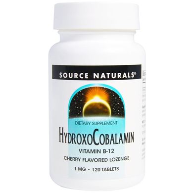 Витамин В12 Hydroxocobalamin Vitamin B12 Source Naturals вишня 1 мг 120 таблеток