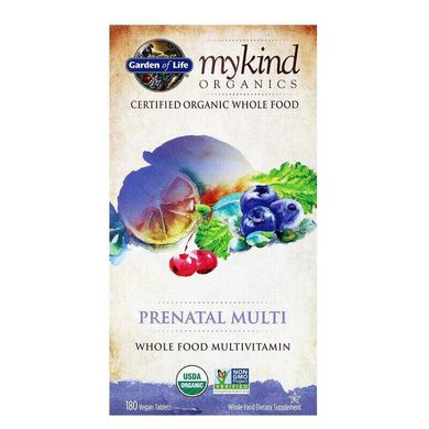 Вітаміни для вагітних Mykind Organics Prenatal Multi Garden of Life 180 таблеток