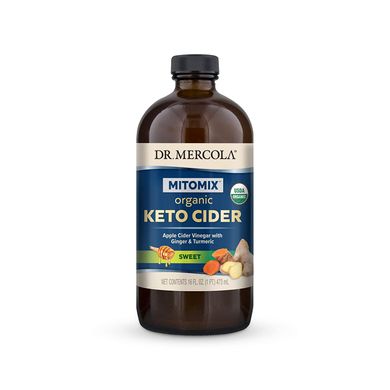 Яблочный уксус с имбрем и куркумой Organic KETO Cider Dr. Mercola 473 мл